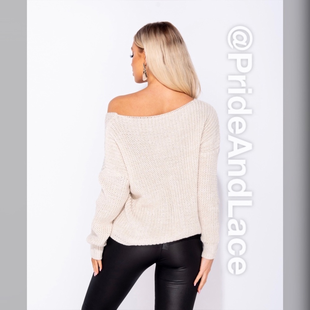 LAST 1️⃣ Stone V Neck Ruching Detail Tie Up Jumper - Picture 5 of 6